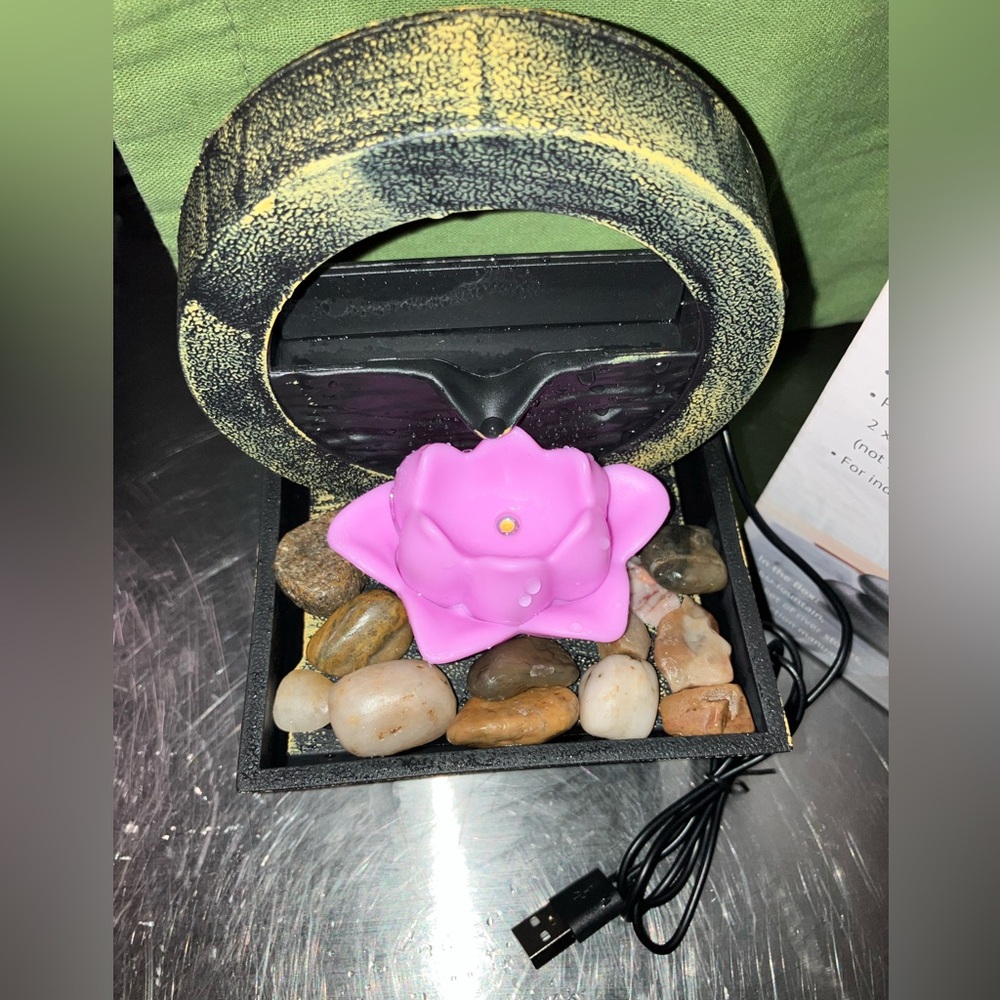 Raining Lotus LED Tabletop Fountain - Picture 8 of 13